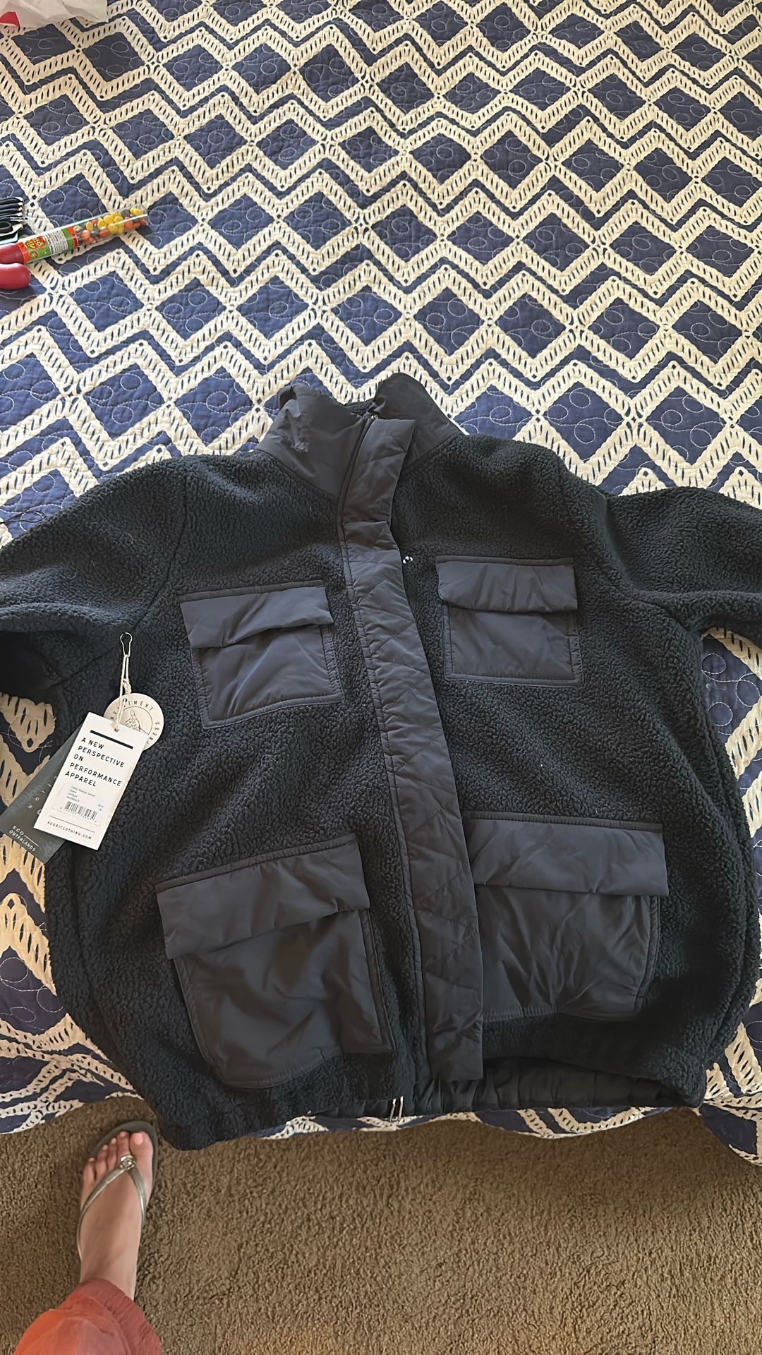 Vuori Utility Women’s Sherpa Jacket Black - Medium
