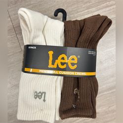 NWT Lee Men's Full Cushion Crew Socks 8 pairs