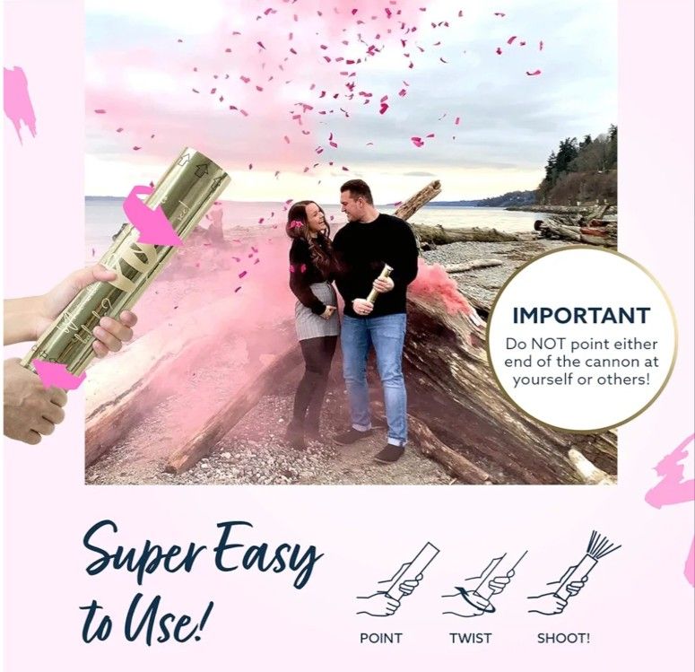 REVEALATIONS GENDER REVEAL CONFETTI POWDER CANNON