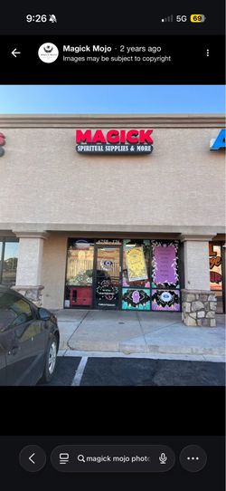 Store front sign for spiritual store
