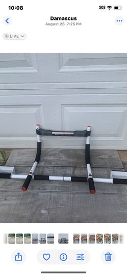 Perfect Fitness Portable Multi-Gym Pro White Doorway Pull Up Bar