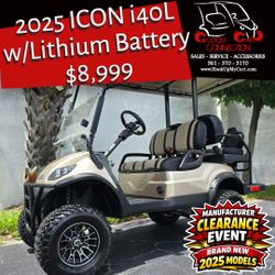 Brand New! 2025 ICON i40L Golf Cart