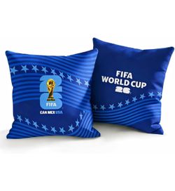 New 2 Pc FIFA World Cup 2026 Soccer Pillow Cover 18x18in Collectible Gift for Fans