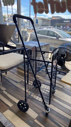 Black Folding Wire Shopping Cart
