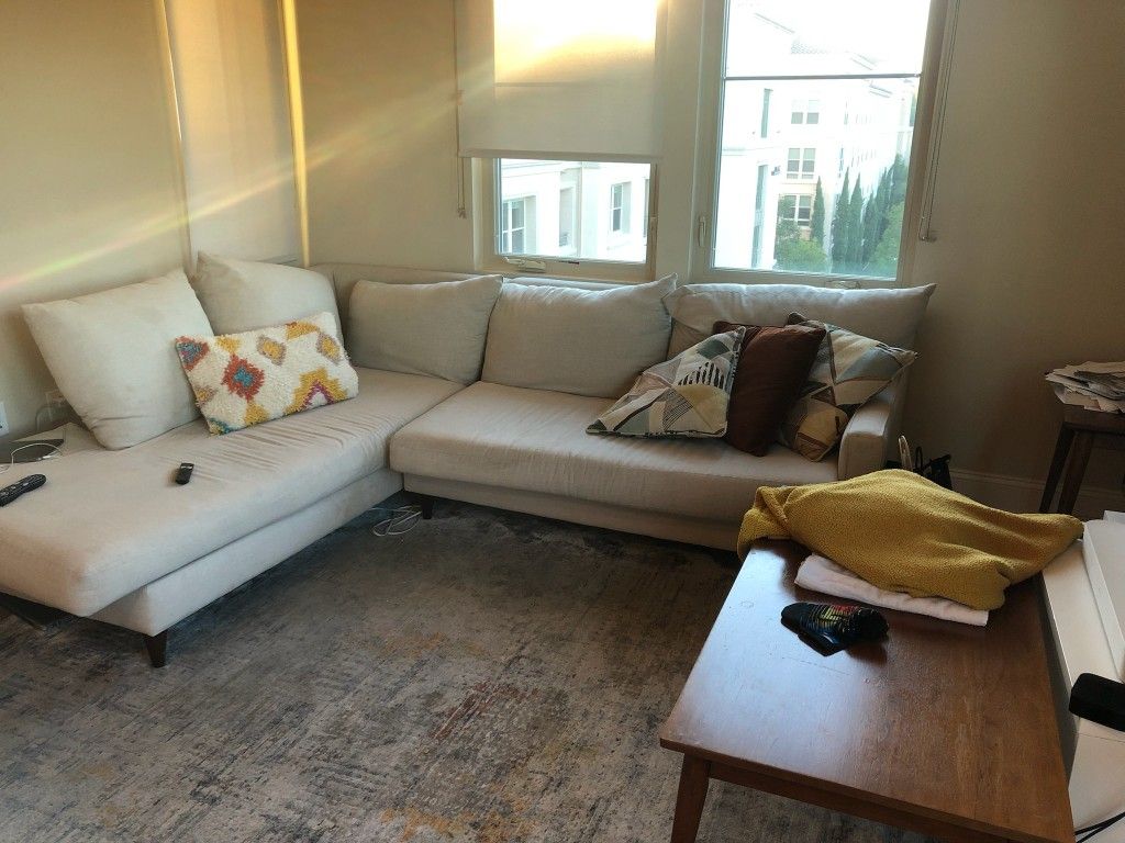 Living Spaces Couches Beige 11 Months Old Moving  Must Sell With End Tables Coffee Table And 2 Side Tables