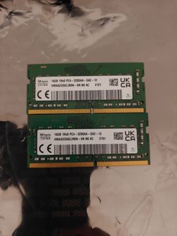 32GB (2x16GB) Sk Hynix 3200mhz DDR4 SODIMM Laptop RAM