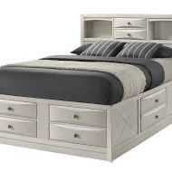 QUEEN SIZE  CAPTAIN BED-PLENTY OF STORAGE DRAWERS!!AVAIL IN DIFFERENT COLORS!!!