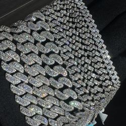 Moissanite Bracelets – Baguette, Emerald Cut & Cuban Styles | 925 Silver | Tester Approved