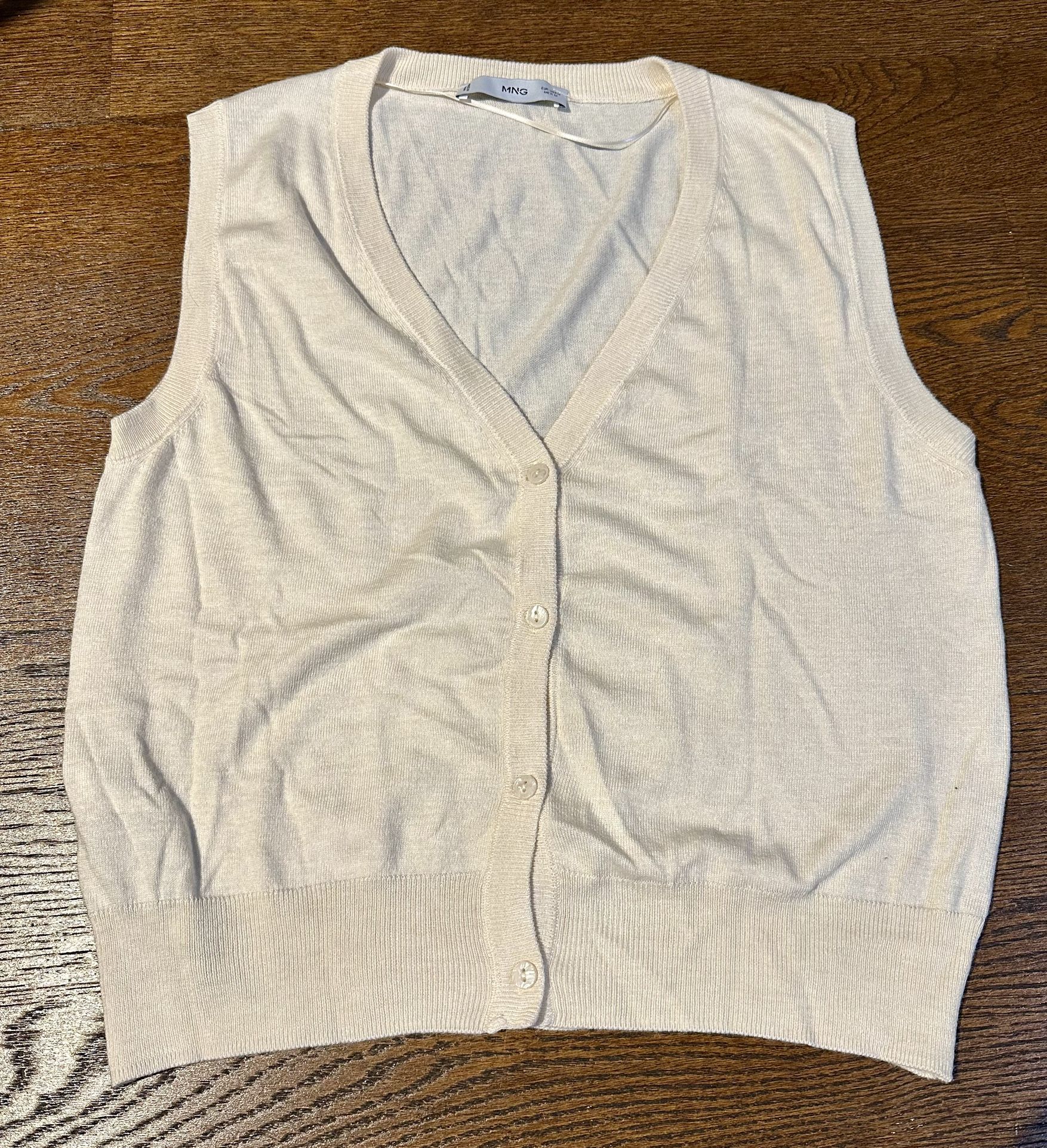 NEW MNG Beige Women's Vest, M