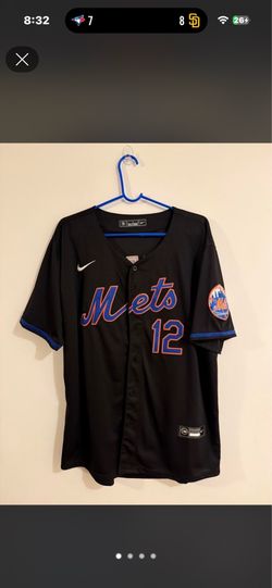 NEW Stitched authentic Francisco Lindor NY Mets Nike Black Alternate Jersey - Size: Large