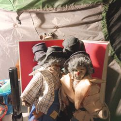 4 VINTAGE HOBO DOLLS