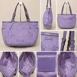 Coach Signature Tote Bag in Purple