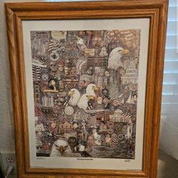 "THE EAGLE FLIES FREE" FRAMED ART 