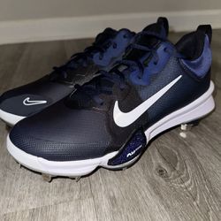 Nike Force Zoom Trout 9 Pro Baseball Cleats FB2907-400 Navy Blue White  Size 11 Brand new no box  Zapatos de besbol 