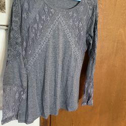 Beautiful Ladies Long Sleeve Tee W Print Detail New Sz XXL