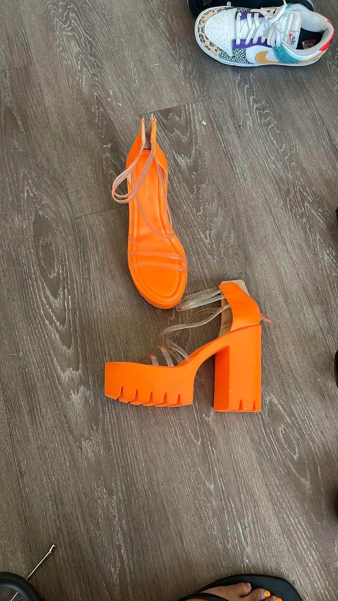 Orange Sandal Heels