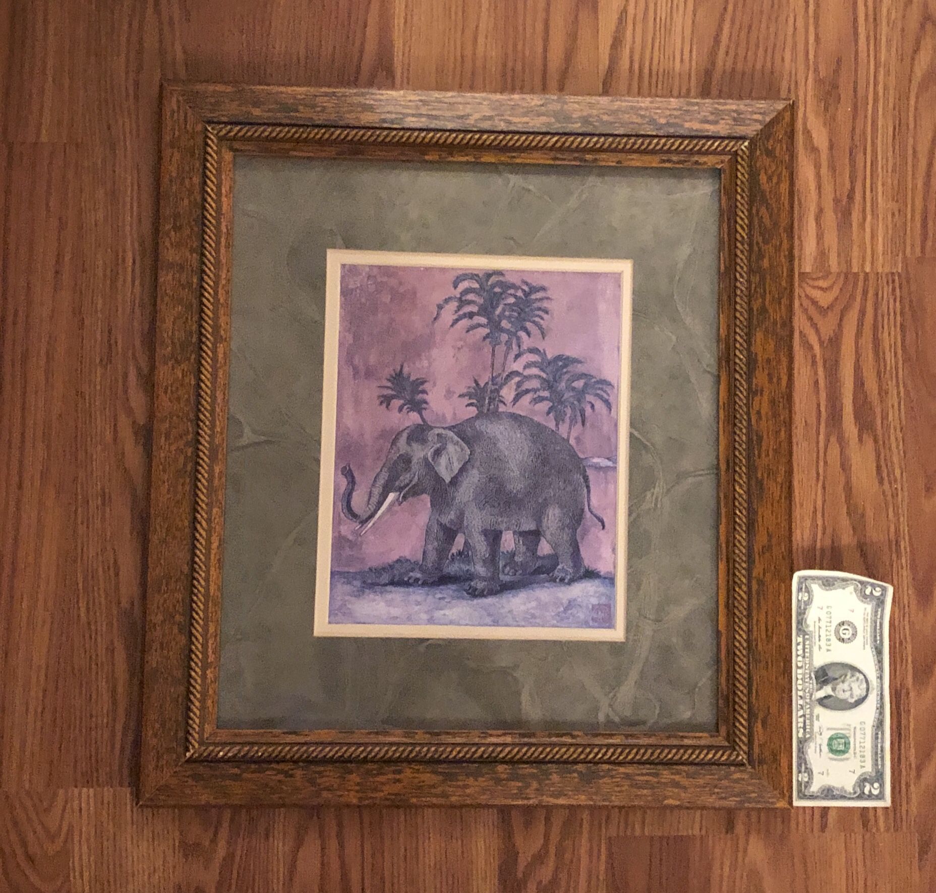 Framed art - elephant