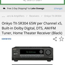 Onkyo Home Theater Receiver/ Information In The Pictures 