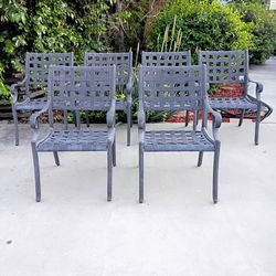 Outdoor Patio Chairs Heavy Duty Set of Six