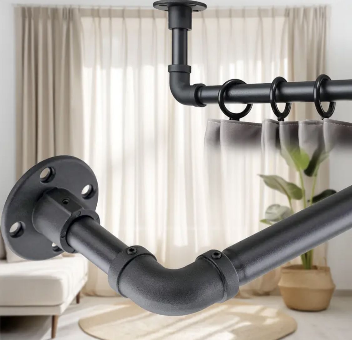 Brand New Rustic industrial Curtain Rod