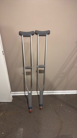 Adjustable Aluminum Underarm Crutches Pair