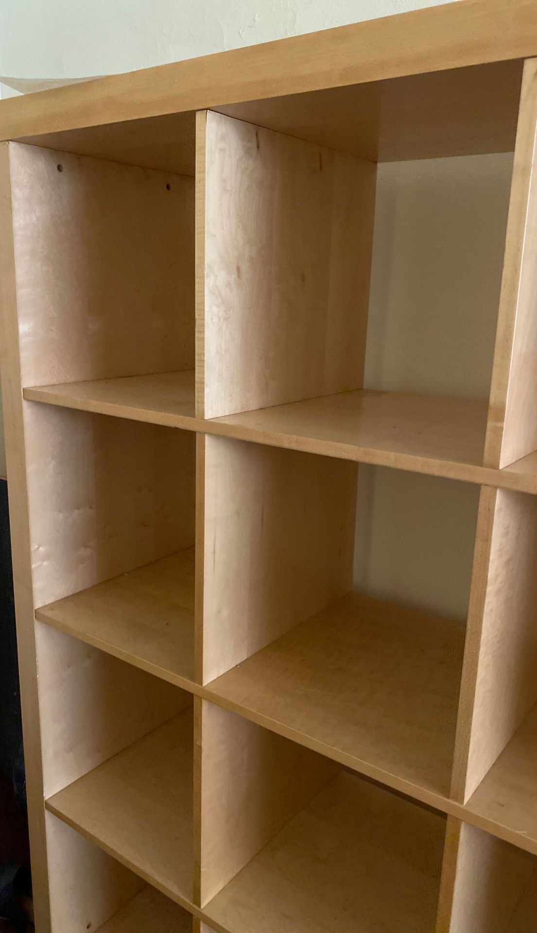 KALLAX 4X4 Box Shelf Shelves IKEA Natural Wood Color for Sale in Los