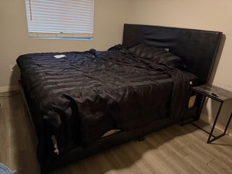 King size bed frame w/ mattress
