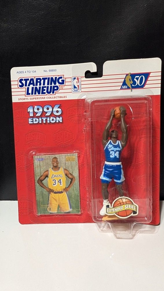 1996 Starting Lineup Shaquille O'Neal NBA Figure & Card - Extended Series