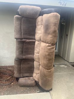 Reclining Sofa with Microfiber Upholstery