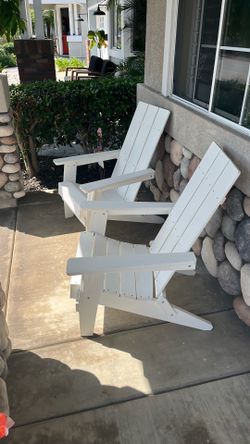 Foldable plywood white Adirondack Chairs