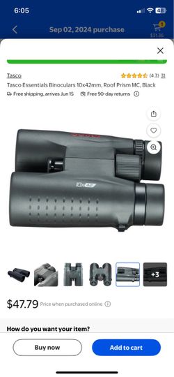 Tasco Essentials 10x42 Binoculars Black