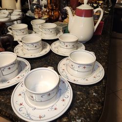 7 Set Of Mikasa .. The Tea Pot Is Not Mikasa .