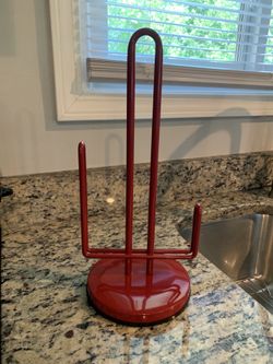 RED PAPER TOWEL HOLDER