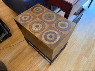 Bohemian Bullseye Storage Trunk / Side Table