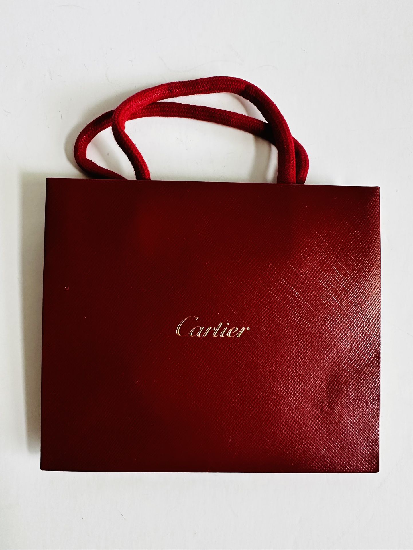 Authentic Cartier Red Shopping Gift Paper Bag Brand New