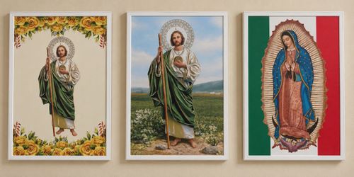 Religious Framed Art Prints / Cuadros religiosos de San Judas y La Virgen de Guadalupe