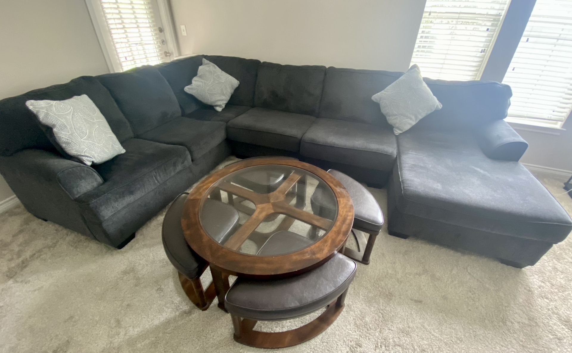 Calvin Slate sectional Sofa [MOVE OUT DEAL]