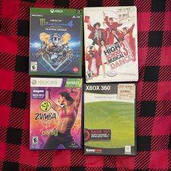 4 Games  1 Xbox X 1 Wii  2 Xbox 360 