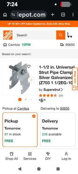 1 1/2 Inch Pipe Straps 