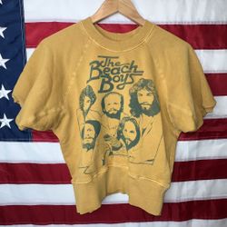 MadeWorn, Luxury Sweater, The Beach Boys, Gold Color, Los Angeles Made, Blaine Halvorson Designer, Size XS