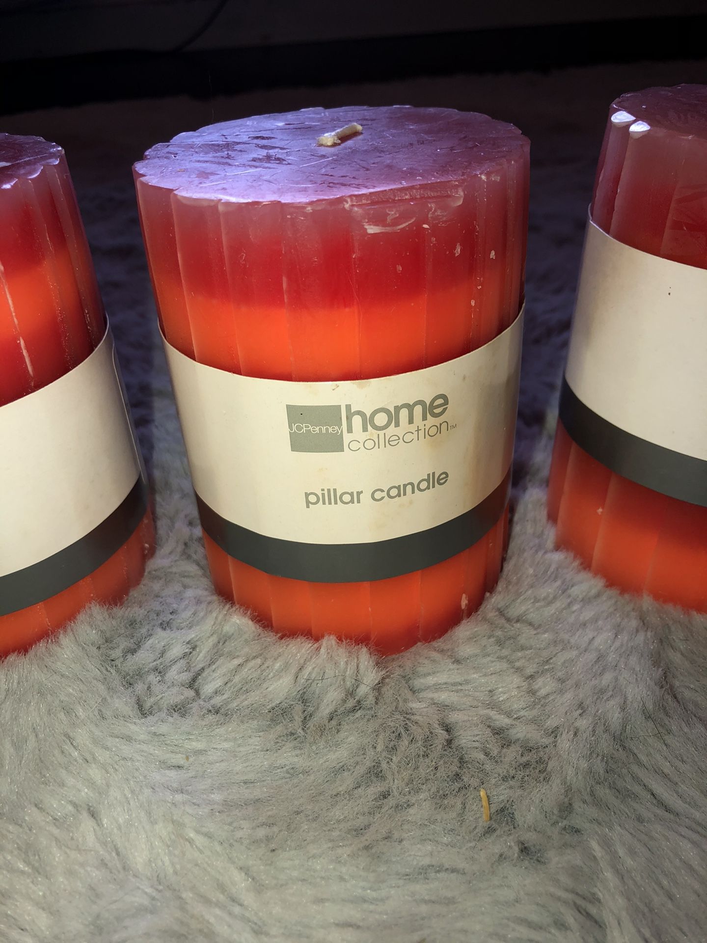 Set of 3 candles ombré