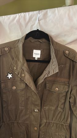 Kensie Olive Green Military Utility Jacket