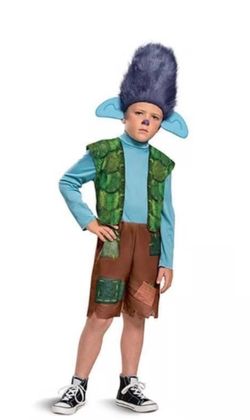 New Kids Trolls Branch Halloween Costume size xsmall 3t-4t $10