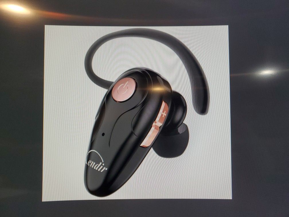 5.0 Bluetooth Headset, Ultralight Wireless Earpiece Black And Rose Gold With Microphone