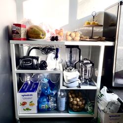 Rolling Kitchen / Bar Cart with Wine Rack – Offers Welcome!