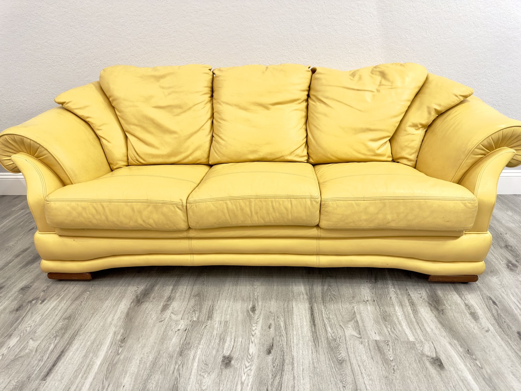 REAL ITALIAN LEATHER COUCH AND LOVE SEAT