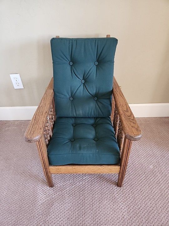 Antique Child's Oak Morris Chair Excellent Condition 