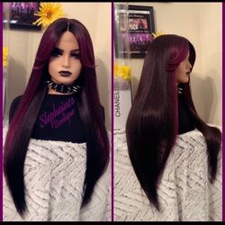 Human Hair Blended Lace Front Wig 