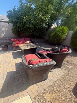 Wicker patio set