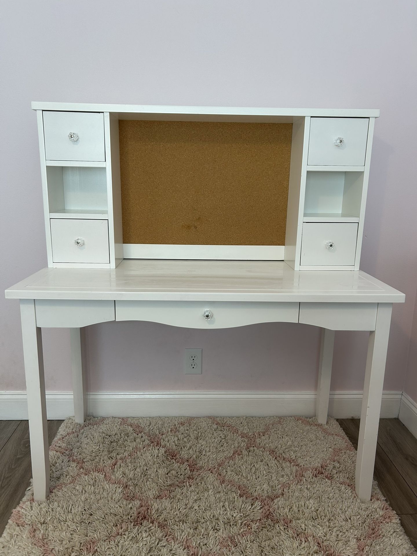 Girls White Desk Vanity
